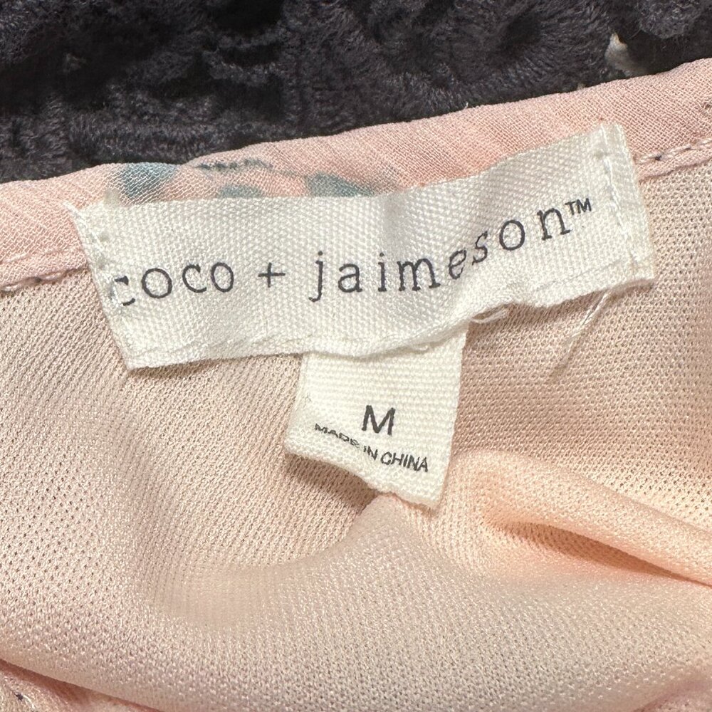 COCO + JAIMESON PINK CROCHET MAXI DRESS MEDIUM - Picture 6 of 7